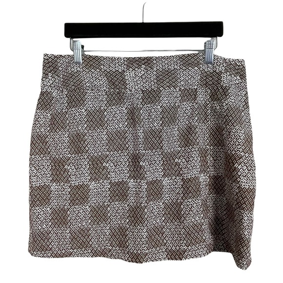 Izod Golf Women's Sz 12 Skort Brown White Polyester Activewear Tennis Pickleball - Picture 1 of 6